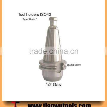 Tool holders ISO40 1/2 Gas Drill point holder BT40 type" Breton "