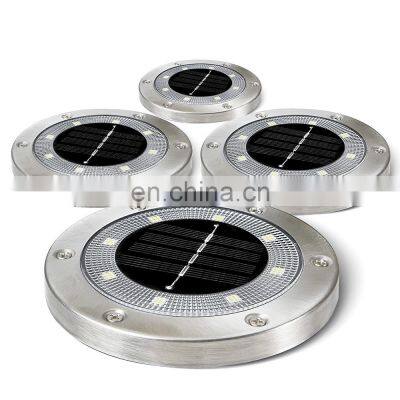 8 Led Solar Garden Lights Outdoor Lights Waterproof In-Ground Outdoor Landscape Lighting for Lawn Patio Pathway Yard Deck W