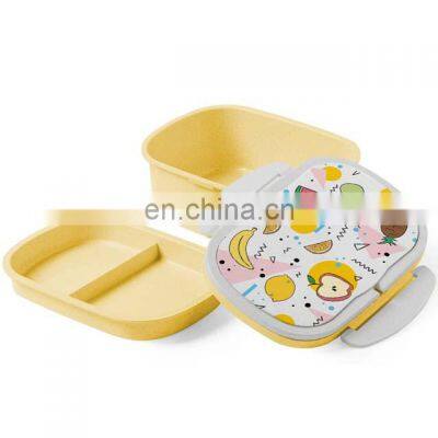 Promotion Gift Wheat Straw Biodegradable Kids Lunch Box Nordic