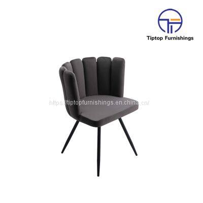 Tiptop Luxury Dining Chairs Customized Modern Style Metal Stainless Steel Upholstery Velvet Armchair Chair photo-3