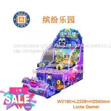 Guangdong Zhongshan Tai Le amusement video game carnival amusement equipment indoor shooting ball colorful paradise purple theme cute modeling