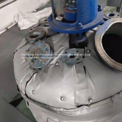 Removable Fiberglass Sleeve Glass Fiber Silicone Jacket for High Temperature Equipment photo-2