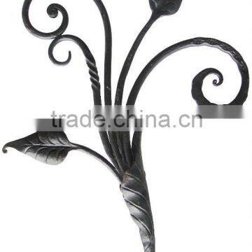 GYD-15Ba114 Wrought Iron Gate and Stone Balcony Railing Floral Ornaments photo-6