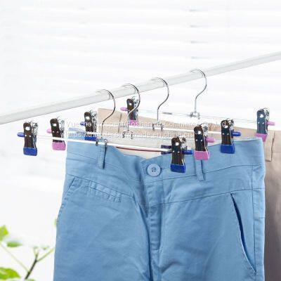 Hot Sale Steel Wire Pants Hanger With Clips photo-5