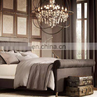 Custom Metal Crystal Candle Circular LED Chandelier For Living Room Hotel Bedroom Ceiling Home Decoration Lighting