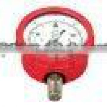 Industrial pressure gauge - plastic red case