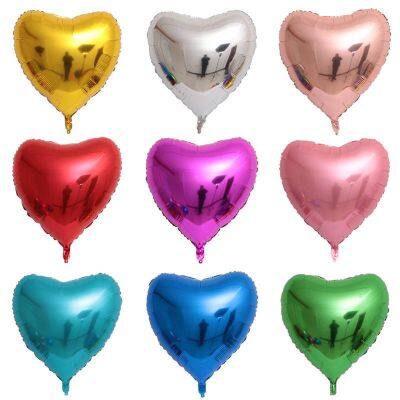 Hot Sale 32 Inch Hot Pink Mylar Balloons Globos Foil Big Party Wedding Decoration Helium Heart Foil Balloons for Valentine's Day