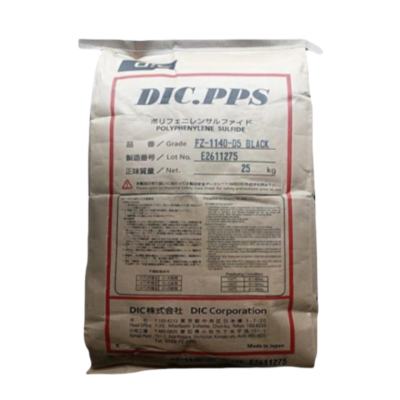 PPS DIC FZ-3600-D5 Particules de plastique Renforcé par des fibres minérales de verre Polysulfure de phénylène à faible odeur Résine de plastique GF40