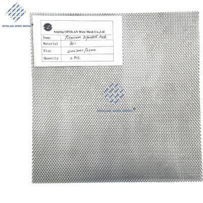 Titanium Plate Mesh Titanium Electrode mesh  thick Titanium Filter Screen Diamond Stretched Titanium mesh