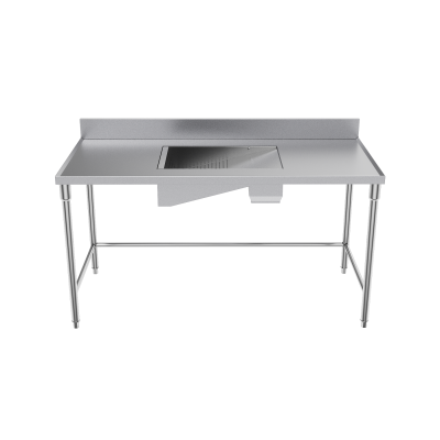 Commercial Restaurant Kitchen Waste Collecting Sorting Table Stainless Steel Dirty Dish Table
