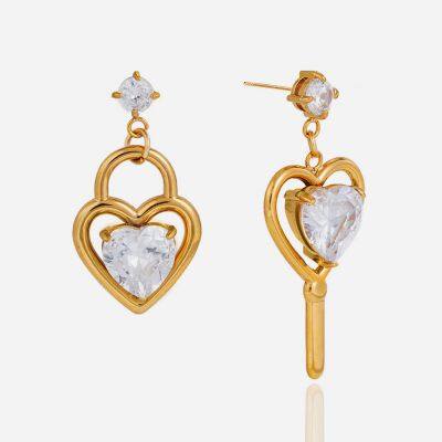 No Fade Gold Plated Stainless Steel Earrings - Waterproof Tarnish-Free Fashion Jewelry photo-4