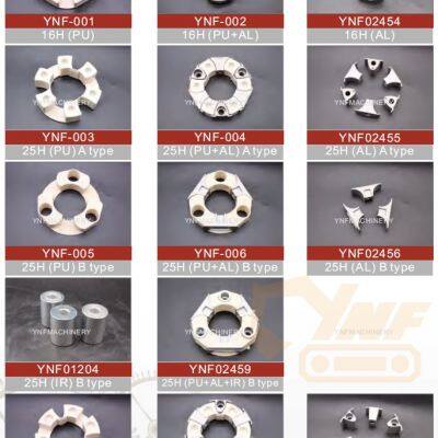 YNF Excavator Hydraulic Pump Coupling 16H 25H 30H 35H 40H 45H 50H 90H 110H 140H 160H 240H Flexible Rubber Coupling Assy photo-4