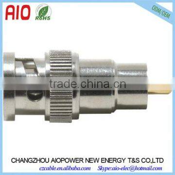 Straight Zinc Alloy With Nickel Plating Coaxial Adapter RCA Male to BNC Male RCA to BNC photo-2