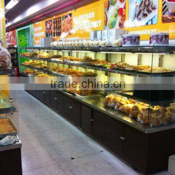 APEX supermarket/store single side island cabinet bread bakery showcase