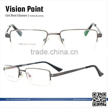 Half-rim metal mens new style 2014 spectacle frames eyeglasses factory