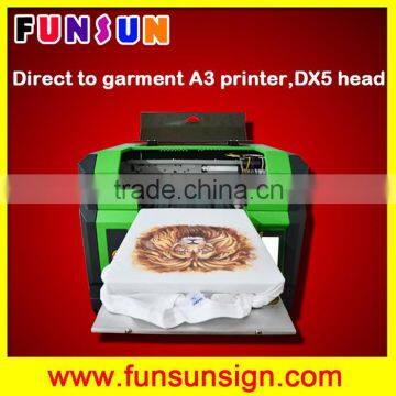 Hot selling garment cloths printer cmyk and white colors for T shirt printing