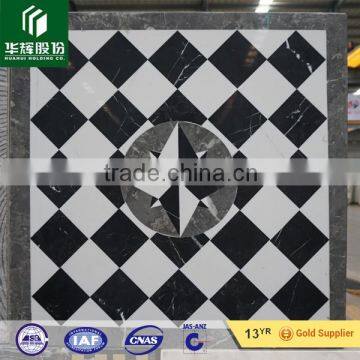 black, grey, white marble stone mosaic