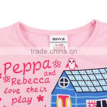 100% Cotton Summer Children Clothing New Cartoon Girl Dresses photo-3