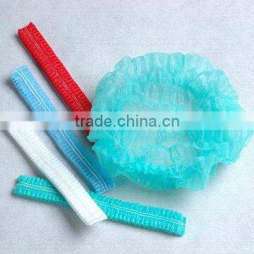 white green blue red PP 12g/m2 nonwoven clip caps 18" 19" 20" 21" 24" double elastic latex free