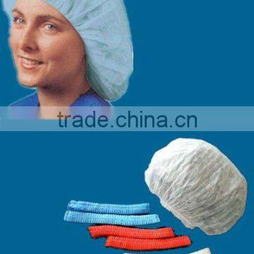 Disposable PP 10g/m2 Non Woven Plated Caps Mob Caps 18" 19" 20" 21" 24" Food Industry Head Cover China Supplier