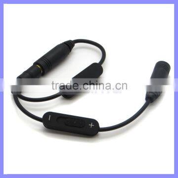 2 Male to Female Y Splitter Cable Extension Audio Cable With Volume Control