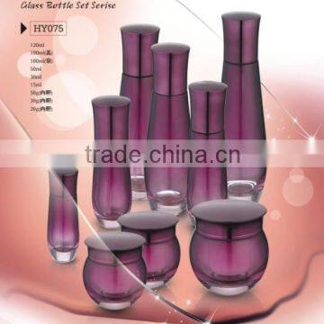 Glass Body Material and Plastic Cap Material Glass Cosmetic Bottle