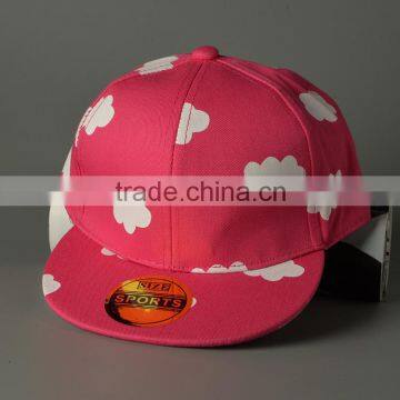 Cute Lovely Cloud Printing Flat Brim Spring Summer Boys Girls Sun Cap