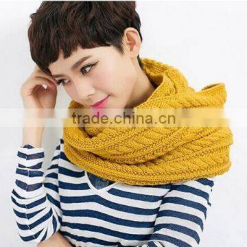 New Arrvial Winter Women Pattern Knitted Loop Wool Scarf photo-6