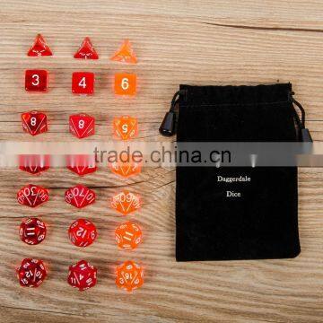 Children Gifts 21pcs Polyhedral Dice Set With Flannelette Bag/Education Math Dice/Children Dice Toys photo-5