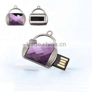 lady fashion!Diamond bag shaped usb flash drive,crystal usb,jewelry usb flash memory