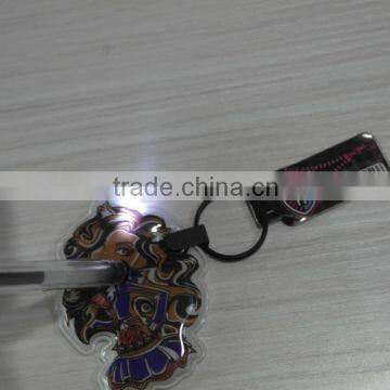 Top Quality reflective custom pvc led keychain