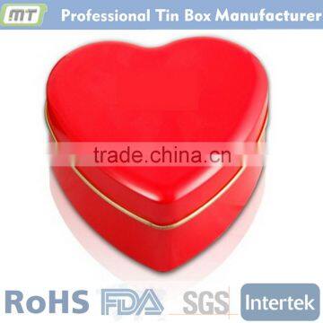 Free Sample Allowed Heart Shape Candy Can Package with 4C Printing