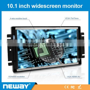 Metal Case 4 Wires Resistive Input 10.1 Inch Open Frame LCD Touch Screen Monitor