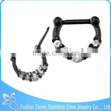 Hot Designs White Zircon Body Jewelry Nose Septum Piercing photo-3