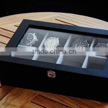 Black wood custom watches men, box packaging