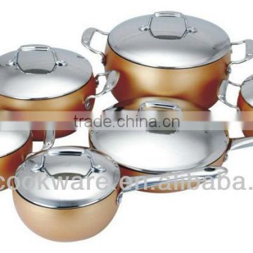 10Pcs Colorful Geman Technologic Aluminium Cookware with HPC