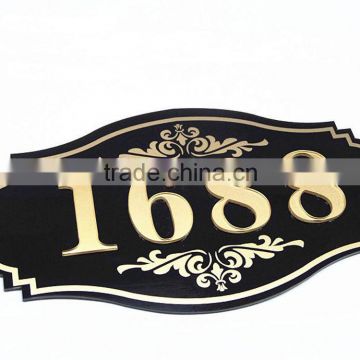 house hotel sign plaque door number hotel room number glass effect acrylic