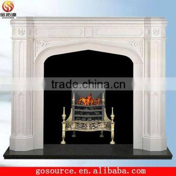 hand carved stone fireplace mantel