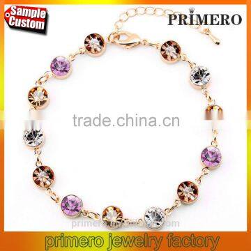 New Fashion Hot Models Ladies Filled Colorful Austrian Crystal Bracelets & Bangles Jewelry