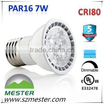 UL CUL Energy Star 520lm E26 7w Pure White E26 Par16 LED Light Bulb