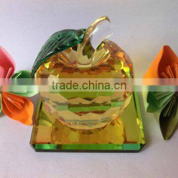 High quality crystal apple in gold color