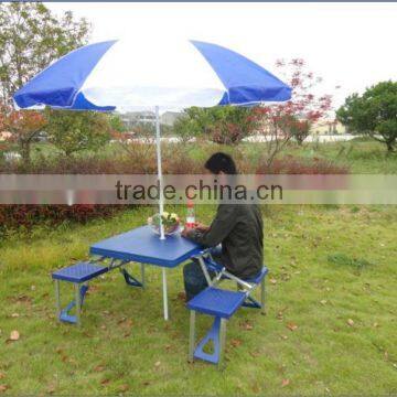 Portable plastic folding picnic table and chairs