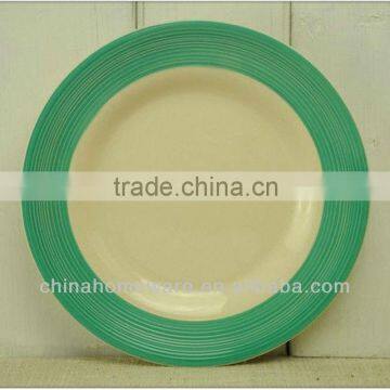 ceramic dinner plate with western style printing