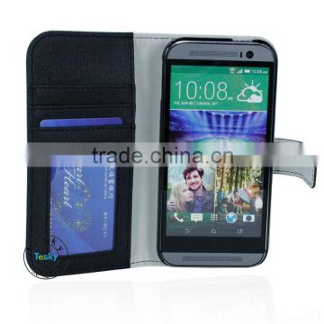 BUSINESS STYLE MOBILE PHONE CASE COVER FOR HTC ONE M8 WITH CREDIT CARD HOLDER