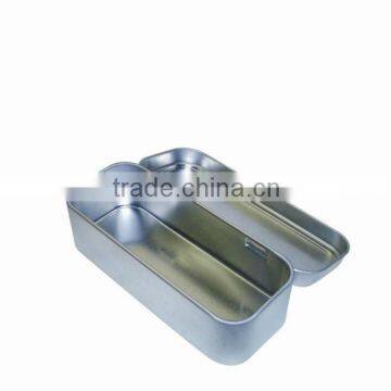 hinged tin for medical devices