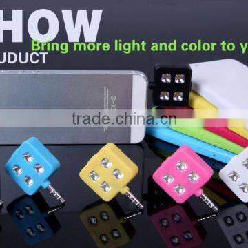 For Ios and Android Universal Mini 4 LED Camera Flash Selfie Fill Light Selfie Night Photo photo-6