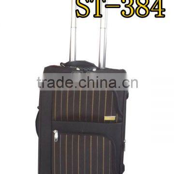 600D twill single ton 2 tone polyester aluminium trolley two wheels coffee trolley case