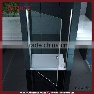 folding curved tempered glass shower doors