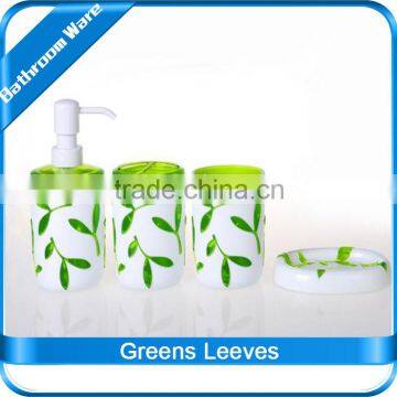 Bathroom Sets / Greens Leeves / Summer 4 sets fresh