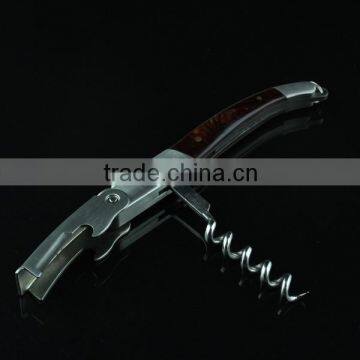 Wooden Inlay Handle Wine Corkscrew Opener